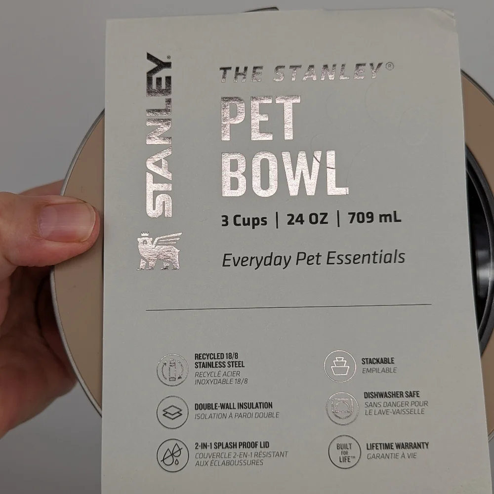 new dog pet bowl STANLEY Cream 3 cups 24oz insulated stainless steel